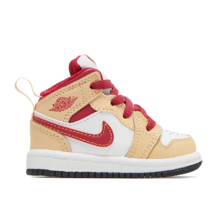iCL@GAW[_ Air Jordan y Jordan 1 Mid Td 'Light Curry Cardinal Red' Infant z xr[
