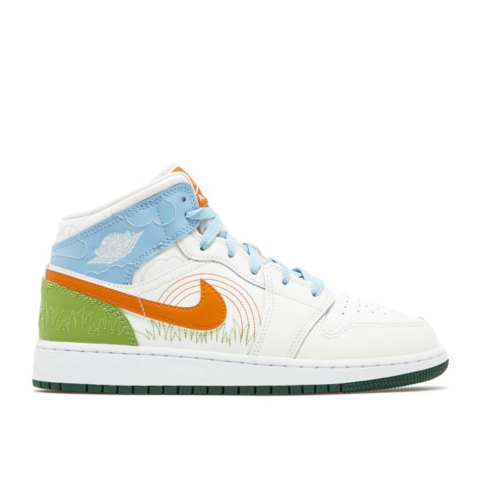 iCL@GAW[_ Air Jordan y Jordan 1 Mid Se Gs 'Stitch' Youth z WjA LbY