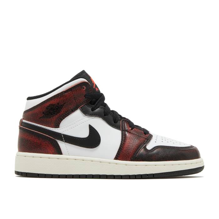 iCL@GAW[_ Air Jordan y Jordan 1 Mid Se Gs 'Wear-Away' Youth z WjA LbY