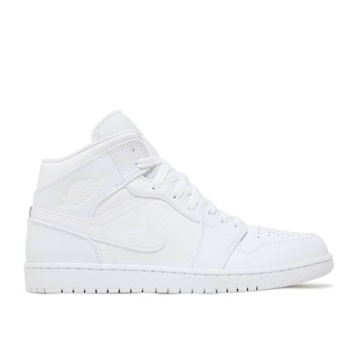 iCL@GAW[_ Air Jordan y Jordan 1 Mid 'Triple White' Men z Y