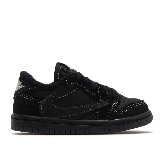 iCL@GAW[_ Air Jordan y Travis Scott X Jordan 1 Retro Low Og Sp Td 'Black Phantom' Infant z xr[