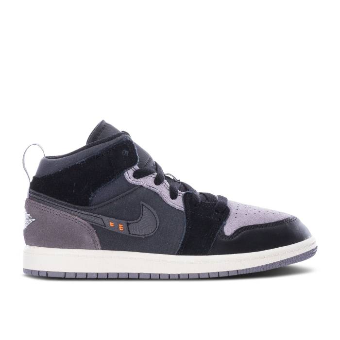 iCL@GAW[_ Air Jordan y Jordan 1 Mid Se Craft Ps 'Inside Out - Black' Youth z WjA LbY