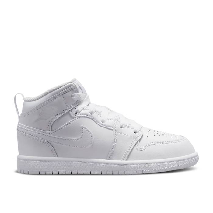 iCL@GAW[_ Air Jordan y Jordan 1 Mid Ps 'Triple White' 2023 Youth z WjA LbY