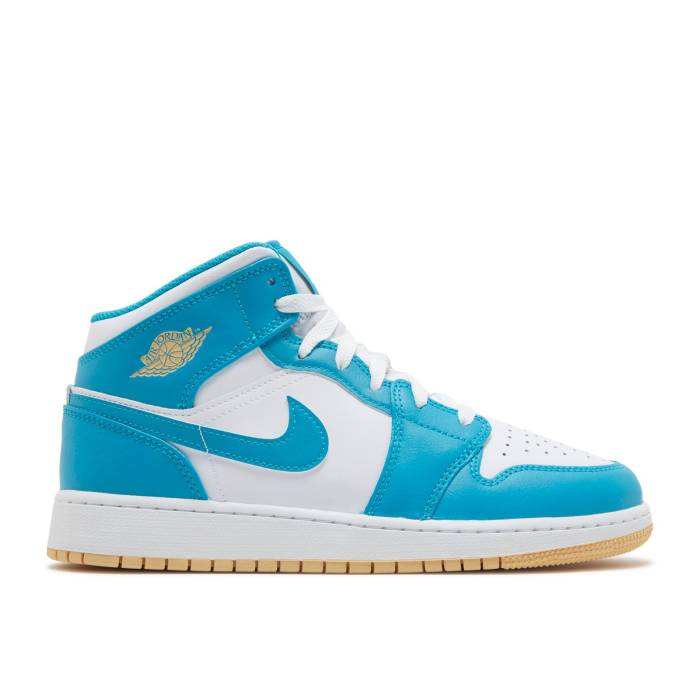 iCL@GAW[_ Air Jordan y Jordan 1 Mid Gs 'Aquatone' Youth z WjA LbY