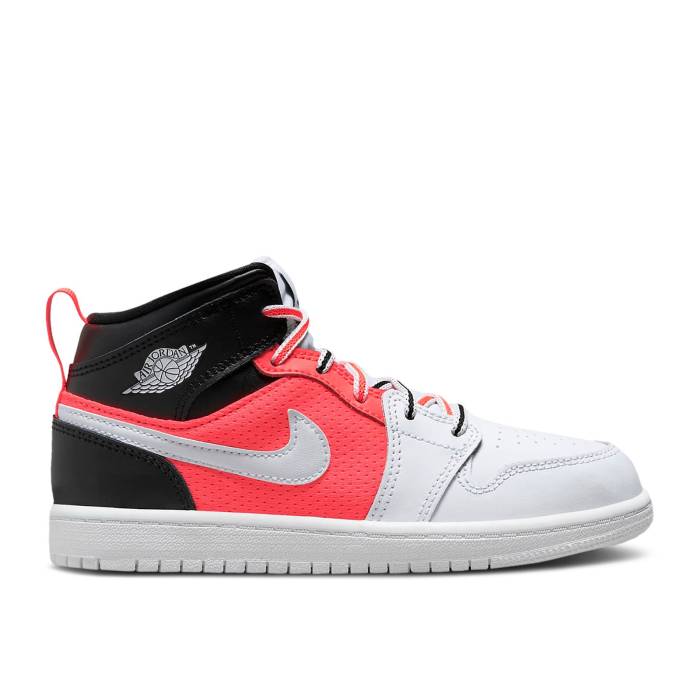 iCL@GAW[_ Air Jordan y Jordan 1 Mid Se Ps 'White Infrared' Youth z WjA LbY