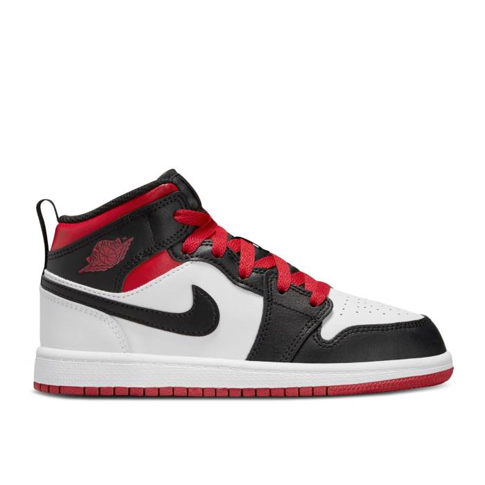 iCL@GAW[_ Air Jordan y Jordan 1 Mid Ps 'Gym Red Black Toe' Youth z WjA LbY