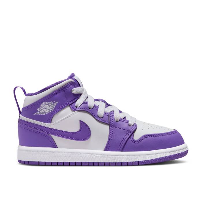 iCL@GAW[_ Air Jordan y Jordan 1 Mid Ps 'Purple Venom' Youth z WjA LbY