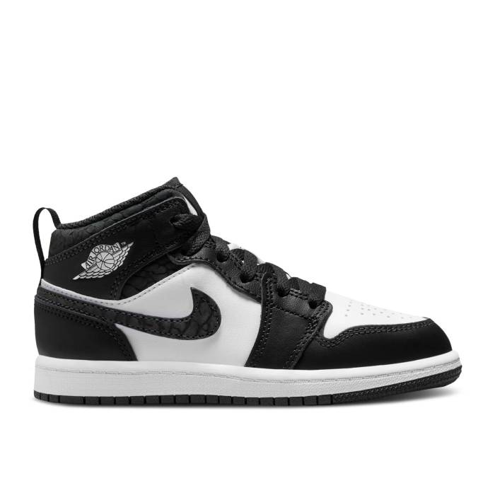 iCL@GAW[_ Air Jordan y Jordan 1 Mid Se Ps 'Panda Elephant' Youth z WjA LbY