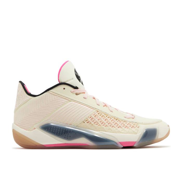 NIKE エアジョーダン 38 low バッシュ ホワイト/ピンク イ*ル様 新品 NIKE エアジョーダン 38 low 26cm バッシュ - メルカリ