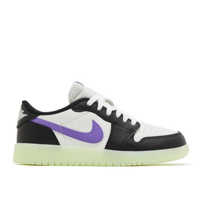iCL@GAW[_ Air Jordan y Jordan 1 Retro Low Og Gs 'Black Raspberry' Youth z WjA LbY
