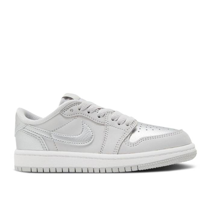 iCL@GAW[_ Air Jordan y Jordan 1 Retro Low Og Ps 'Metallic Silver' Youth z WjA LbY