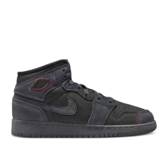 iCL@GAW[_ Air Jordan y Jordan 1 Mid Se Craft Gs 'Dark Smoke Red' Youth z WjA LbY