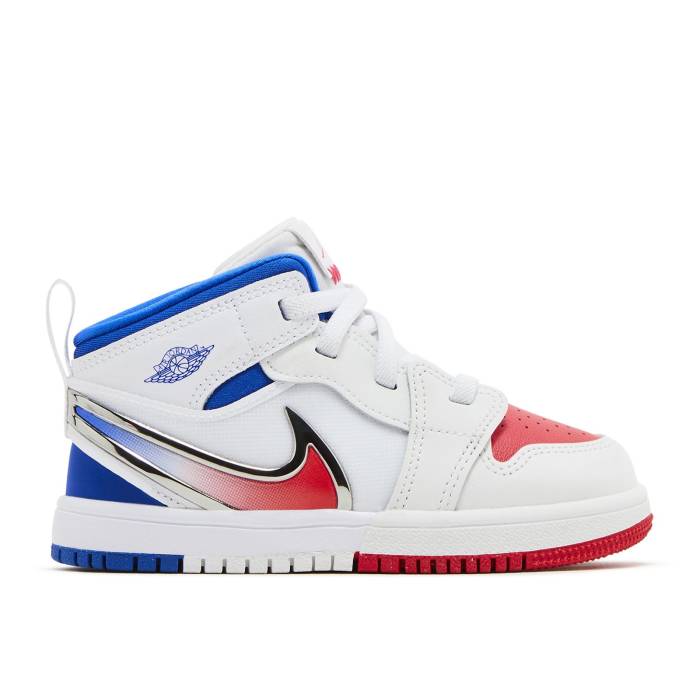 iCL@GAW[_ Air Jordan y Jordan 1 Mid Rm Easyon Td 'White Racer Blue Red' Infant z xr[