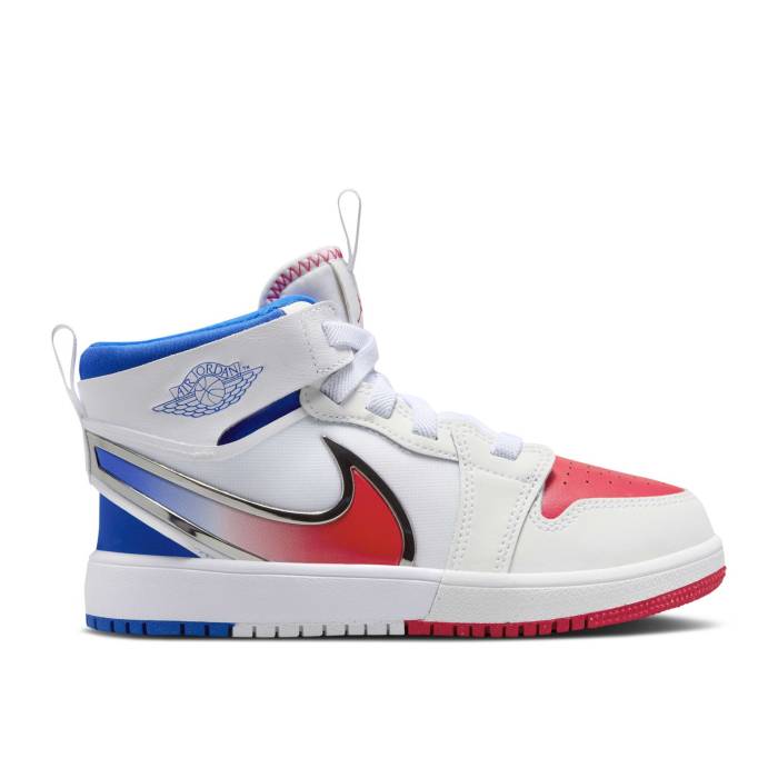 iCL@GAW[_ Air Jordan y Jordan 1 Mid Rm Easyon Ps 'White Racer Blue Red' Youth z WjA LbY