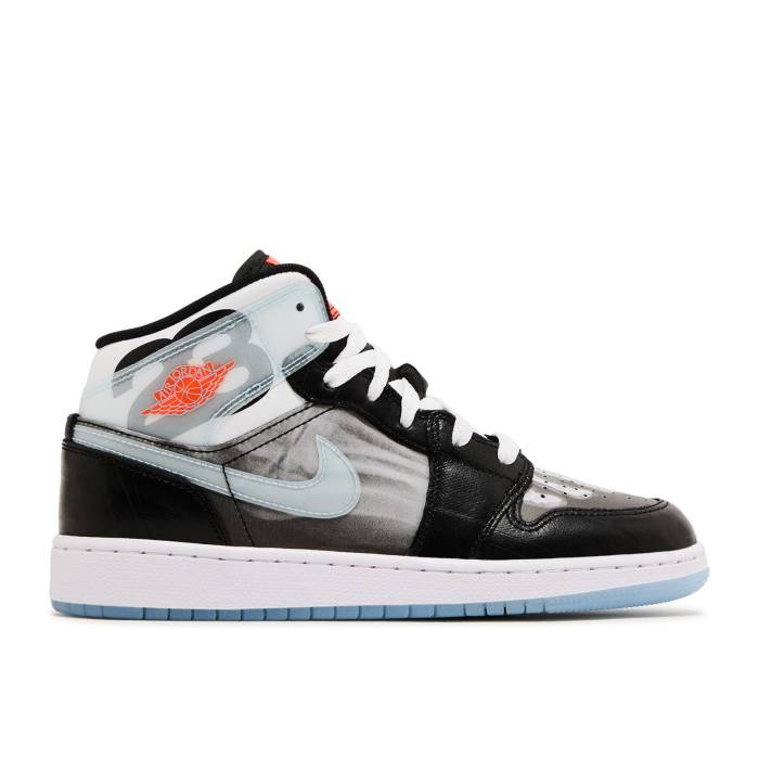 iCL@GAW[_ Air Jordan y Jordan 1 Mid Ss Gs 'X-Ray' Youth z WjA LbY