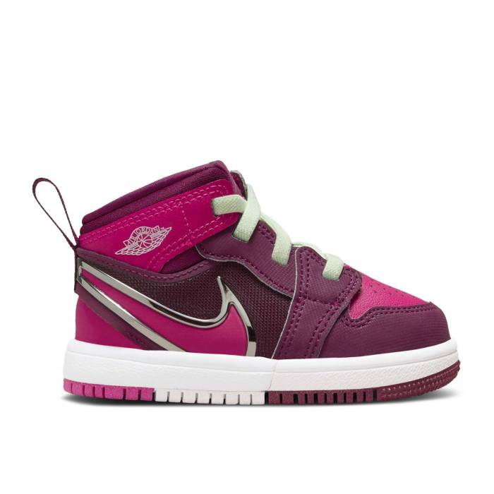 iCL@GAW[_ Air Jordan y Jordan 1 Mid Rm Easyon Td 'Bordeaux Active Pink' Infant z xr[