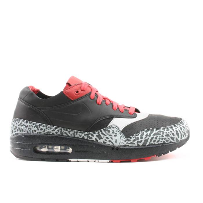ʥ Nike  Air Max 1 Nl Premium 'Elephant Print - Black Varsity Red' Men  