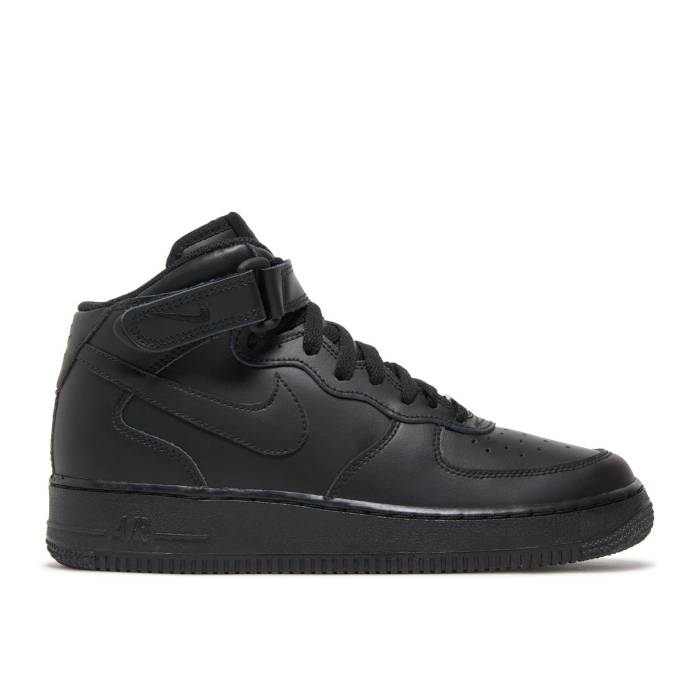 iCL Nike y Air Force 1 Mid Gs 'Black' Youth z WjA LbY