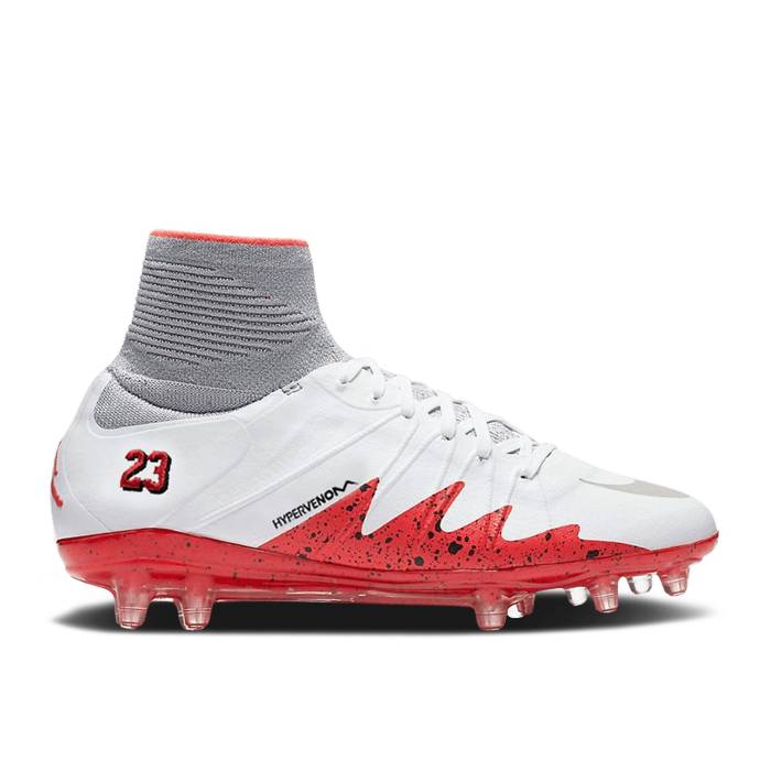 ʥ Nike  Neymar X Air Jordan X Hypervenom Phantom 2 Fg 'White Silver Crimson' Men  