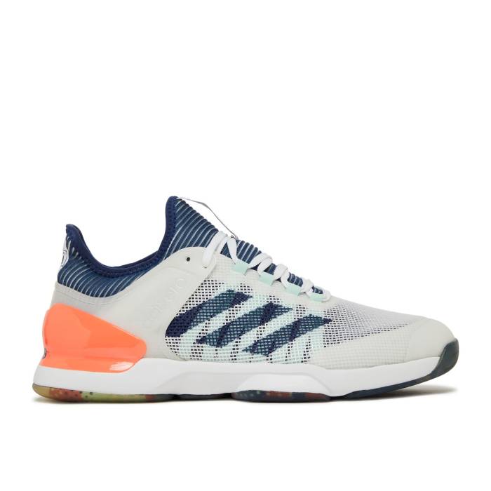 ǥ Adidas  Adizero Ubersonic 2.0 'White Tech Indigo Coral' Men  