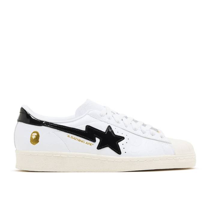 ǥ Adidas  Bape X Superstar Vintage 'White Black' Men  