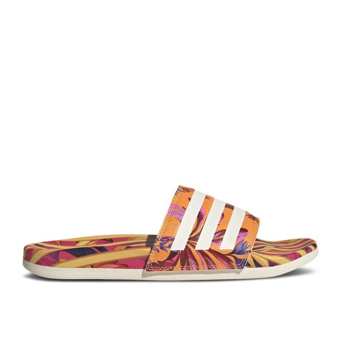 ǥ Adidas  Wmns Adilette Comfort Sandal 'Bright Orange Tropical Print' Women  ǥ