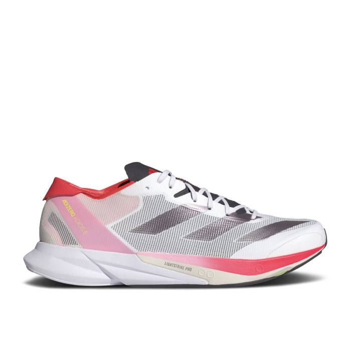 ǥ Adidas  Adizero Adios 8 'White Aurora Solar Red' Men  