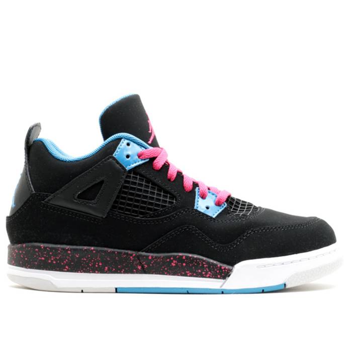 iCL@GAW[_ Air Jordan y Jordan 4 Retro Ps 'Black Vivid Pink' Youth z WjA LbY