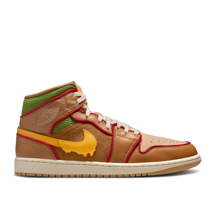 iCL@GAW[_ Air Jordan y Jordan 1 Mid Se 'Cheeseburger' Men z Y