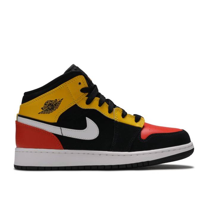 iCL Nike y Air Jordan 1 Mid Se Gs 'Amarillo Team Orange' Youth z WjA LbY