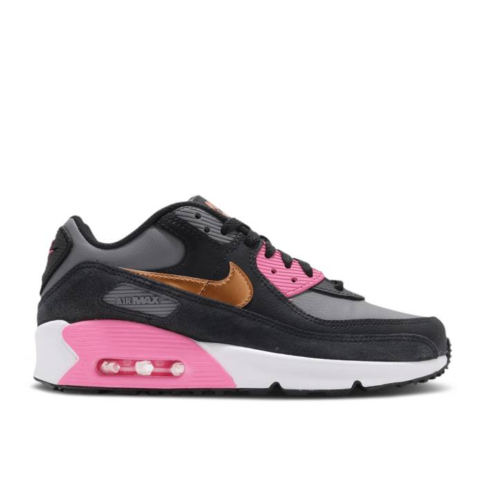 【新作人気】2026ナイキ Nike 【 Air Max 90 Leather Gs 'Grey Copper Pink' Youth 】 ジュニア キッズ BOAシステム