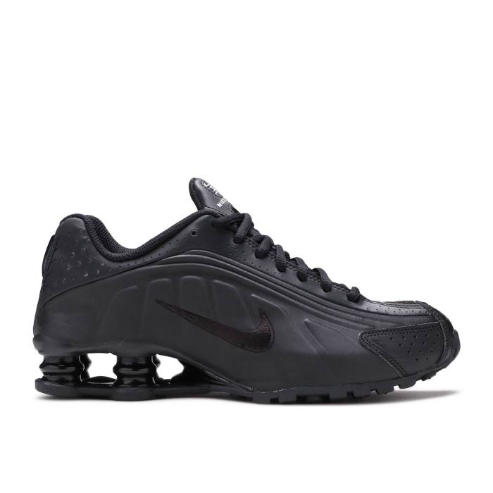 ʥ Nike  Shox R4 Gs 'Triple Black Embroidered Swoosh' Youth  ˥ å