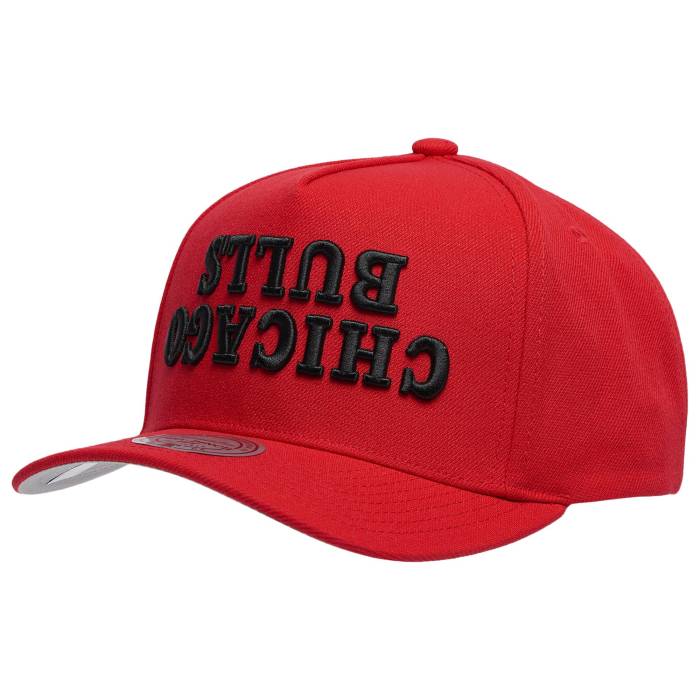 ~b`F&amp;lX Mitchell &amp; Ness y Bulls Upside Prosnap Cap Adult z t@bV Yt@bV Xq Lbv 