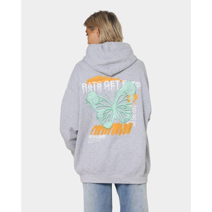 Rats Get Fat 【 Spray Butterfly Hoodie Womens 】 ファッション レディースファッション トップス パーカー レディース