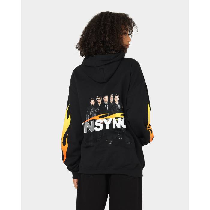 Nsync 【 Flame Photo Hoodie Womens 】 ファッション レディースファッション トップス Tシャツ カットソー レディース
