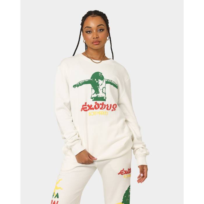 Bob Marley 【 Exodus Song Title Crewneck Womens 】 ファッション レディースファッション トップス トレーナー レディース