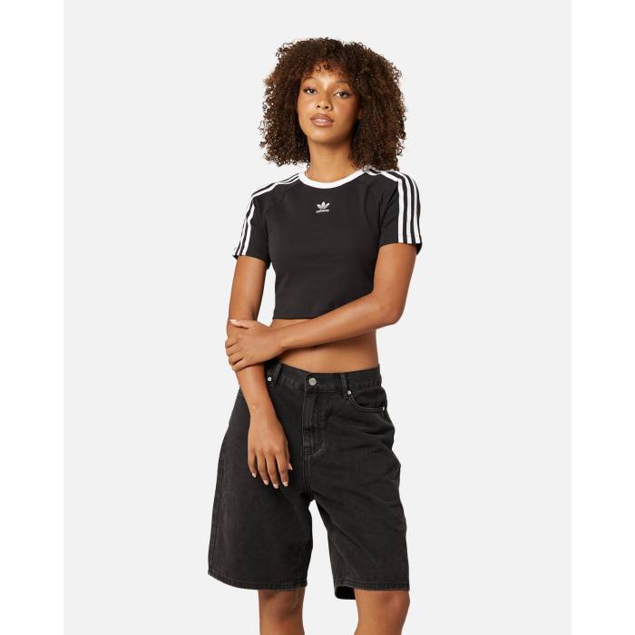 アディダス Adidas 【 Women's 3-Stripes Baby T-Shirt Womens 】 レディース