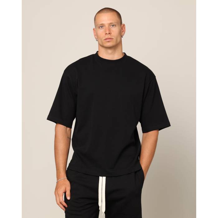 美品　イヴサンローラン ベロアロゴTシャツ 半袖 ブラック Sサイズ イタリア製 中古・古着通販】Yves Saint Laurent (イヴサンローラン) ロゴ