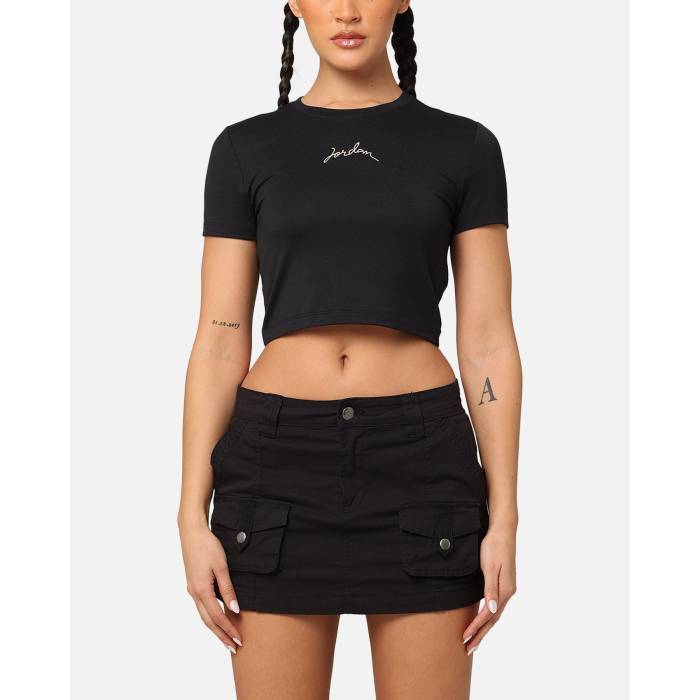 ナイキ ジョーダン Jordan 【 Women's Short Sleeve Graphic Slim Crop T-Shirt Womens 】 レディース
