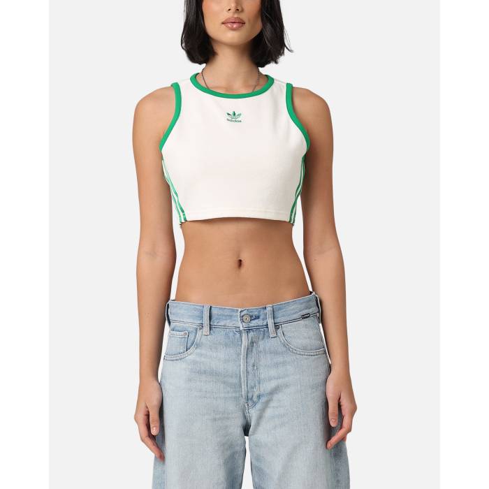アディダス Adidas 【 Women's Terry Cropped Tank Top Womens 】 レディース