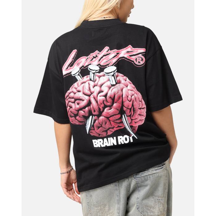 Loiter 【 Brain Rot Vintage T-Shirt Womens 】 ファッション レディースファッション トップス Tシャツ カットソー レディ
