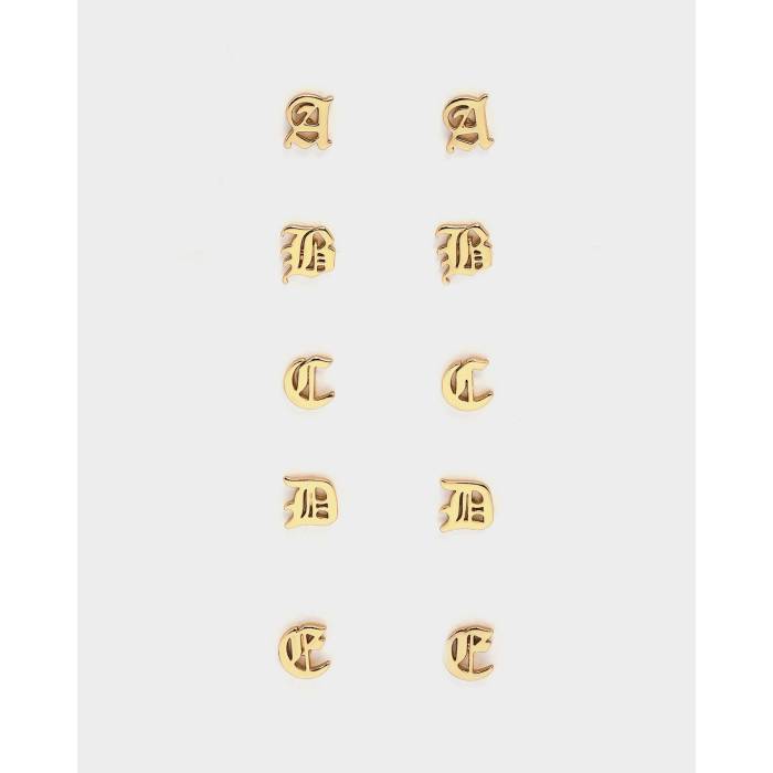 Raising Hell 【 Women's Gothic Alphabet Stud Earrings Womens 】 ファッション レディースファッション トップス トレーナー