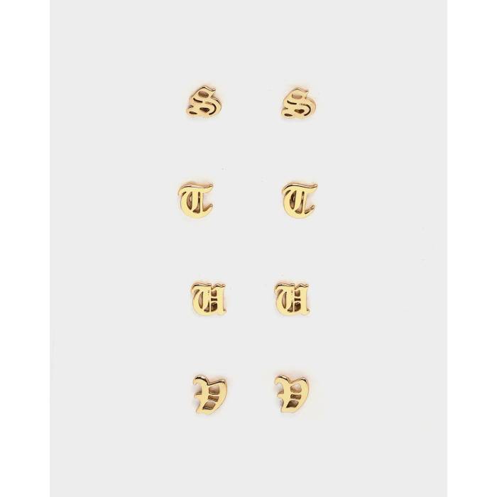 Raising Hell 【 Women's Gothic Alphabet Stud Earrings Womens 】 ファッション レディースファッション トップス トレーナー