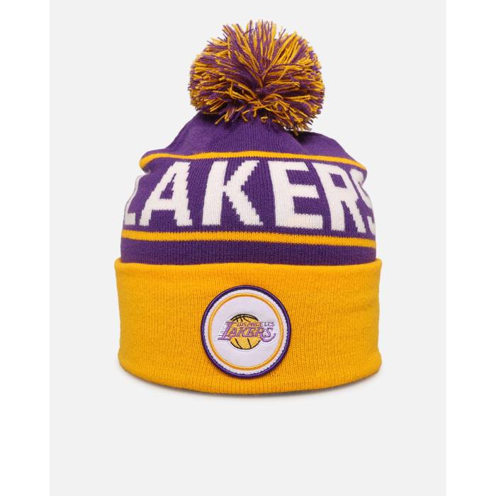 ミッチェル&ネス Mitchell & Ness 【 Los Angeles Lakers Team Pom Beanie Mens 】 メンズ