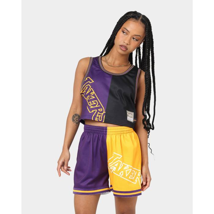ミッチェル&ネス Mitchell & Ness 【 Women's Los Angeles Lakers Big Face 5.0 Crop Tank Top Womens 】 レディース