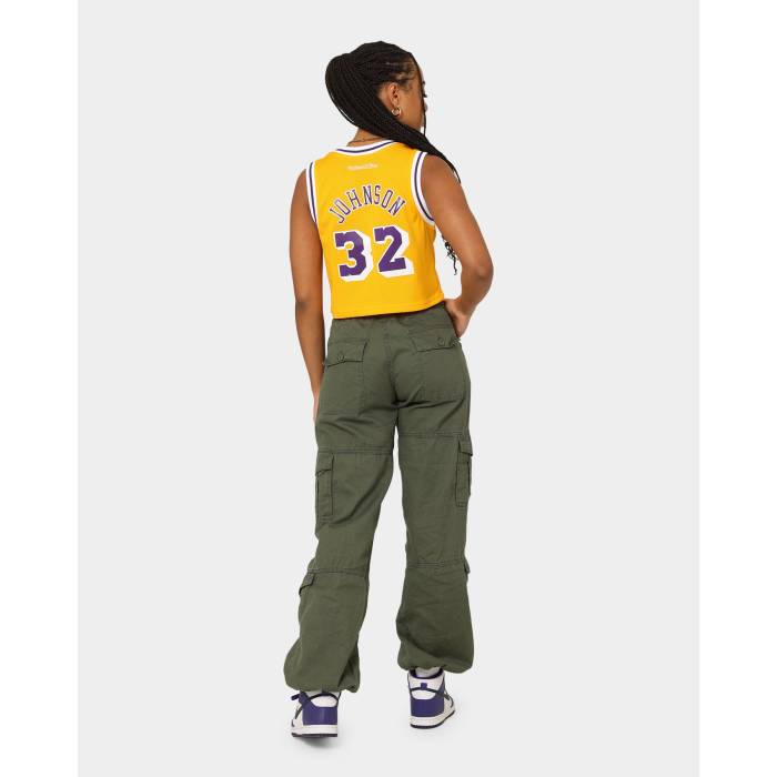 ミッチェル&ネス Mitchell & Ness 【 Women's Los Angeles Lakers Earvin "Magic" Johnson #32 Nba Cropped Jersey Womens 】 レディース