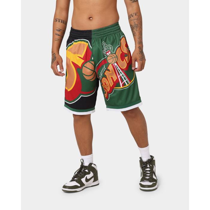 ミッチェル&ネス Mitchell & Ness 【 Seattle Supersonics Big Face Shorts 5.0 Mens 】 メンズ