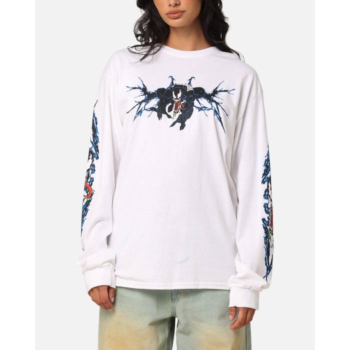 Goat Crew 【 Marvel Spider-Man Y2K Venom Long Sleeve T-Shirt Womens 】 レディース