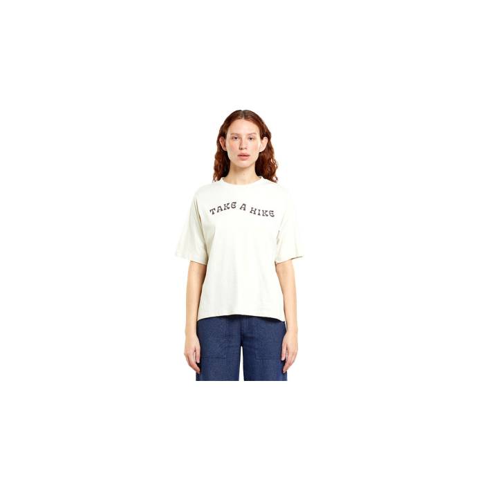 Dedicated 【 T-Shirt Vadstena Take A Hike Oat White Women 】 レディース