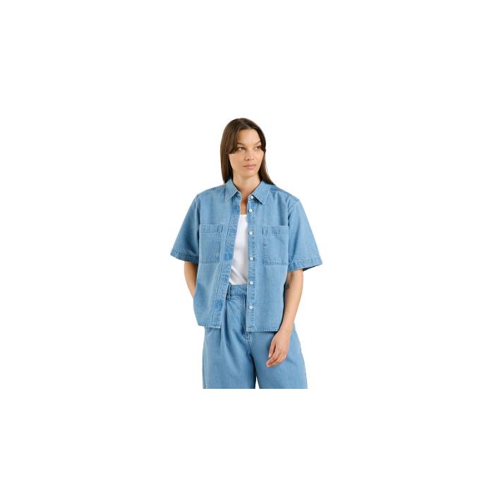 Dedicated 【 Shirt Stensvik Denim Light Blue Women 】 ファッション レディースファッション トップス その他トップス レデ